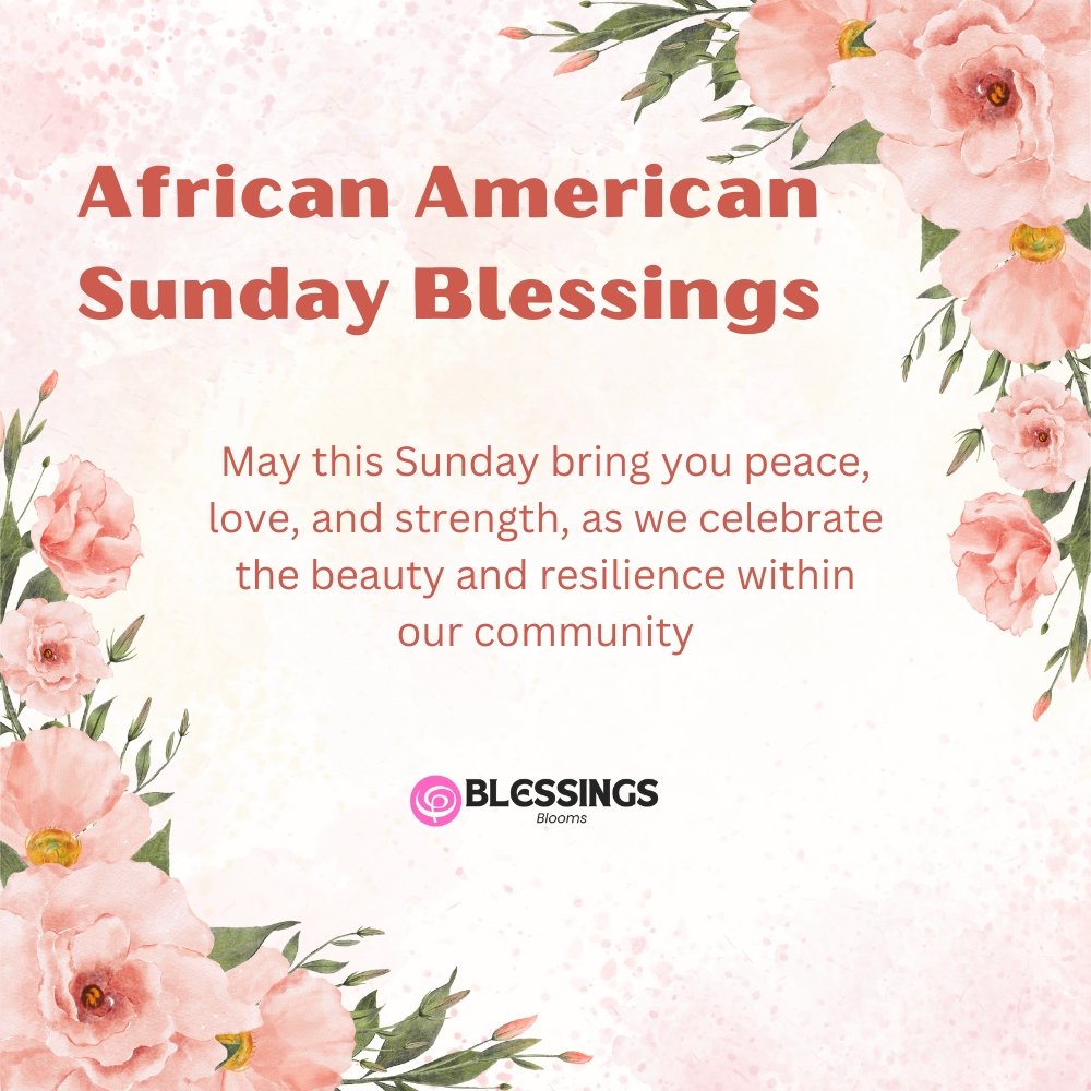 African American Sunday Blessings