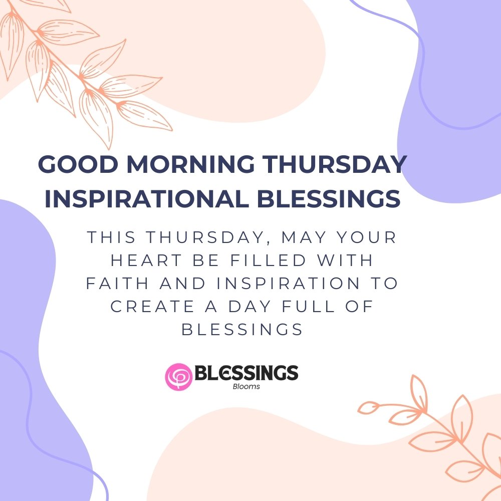 Good Morning Thursday Inspirational Blessings