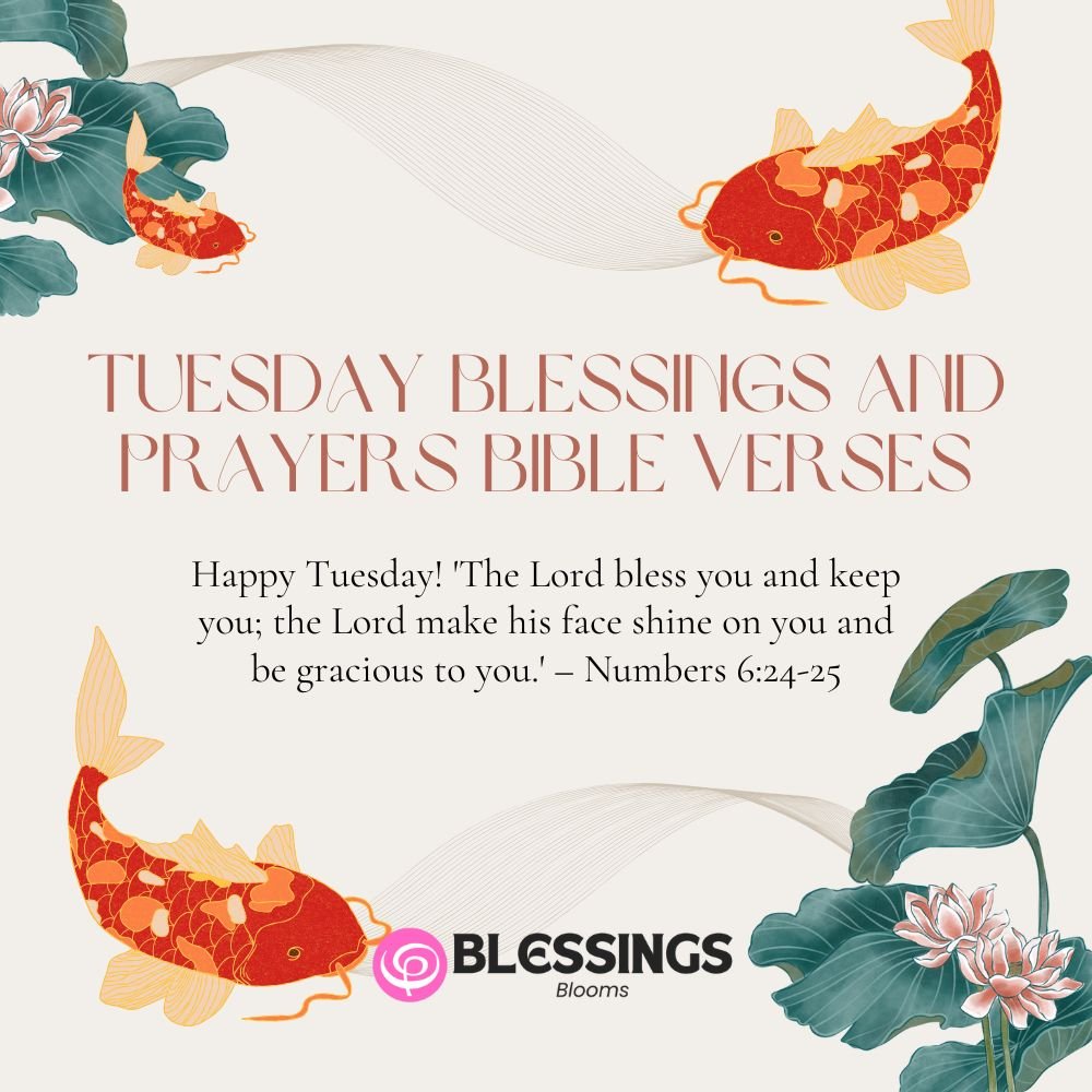 Tuesday Blessings and Prayers Bible Verses