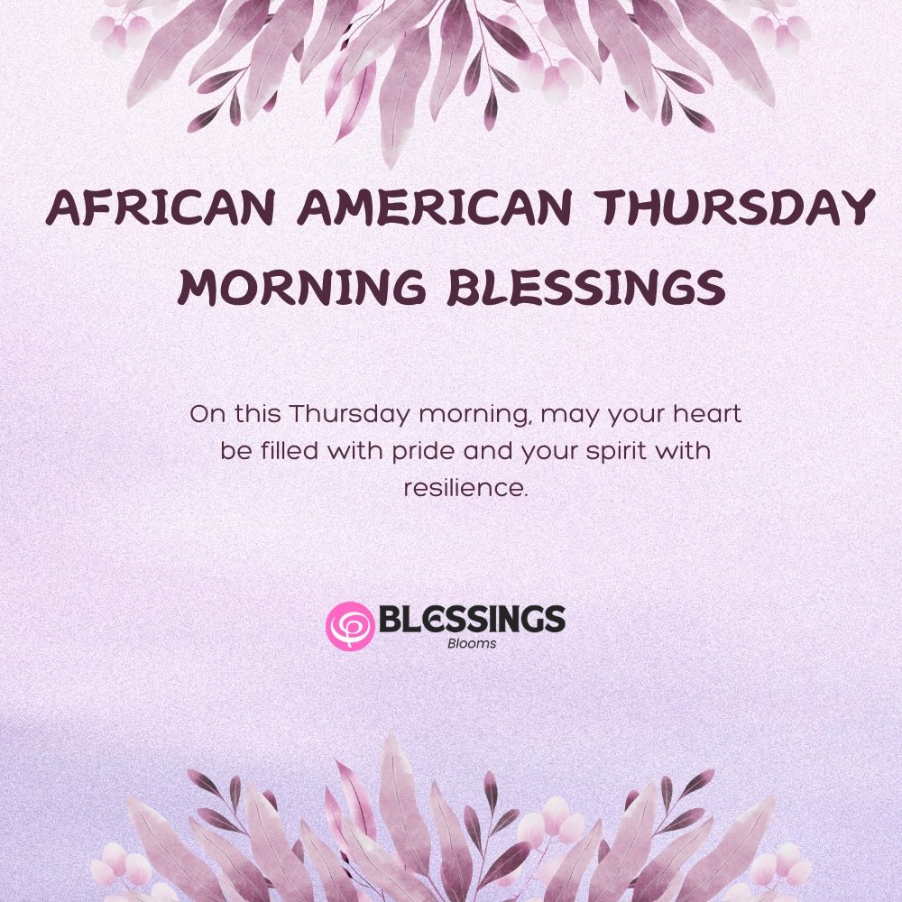 African American Thursday Morning Blessings