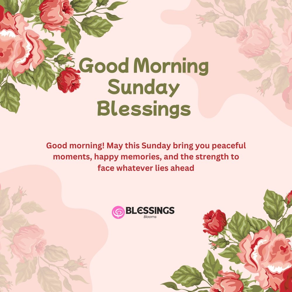 Good Morning Sunday Blessings