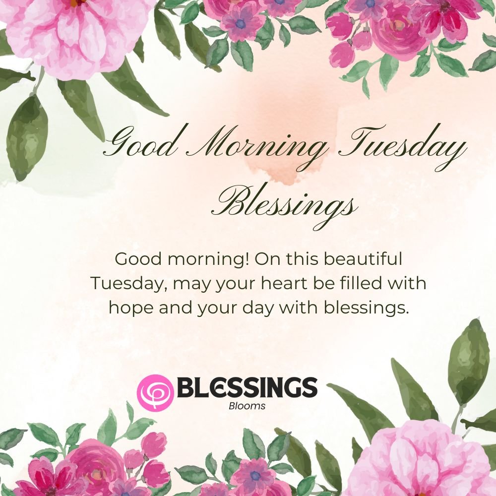 Good Morning Tuesday Blessings