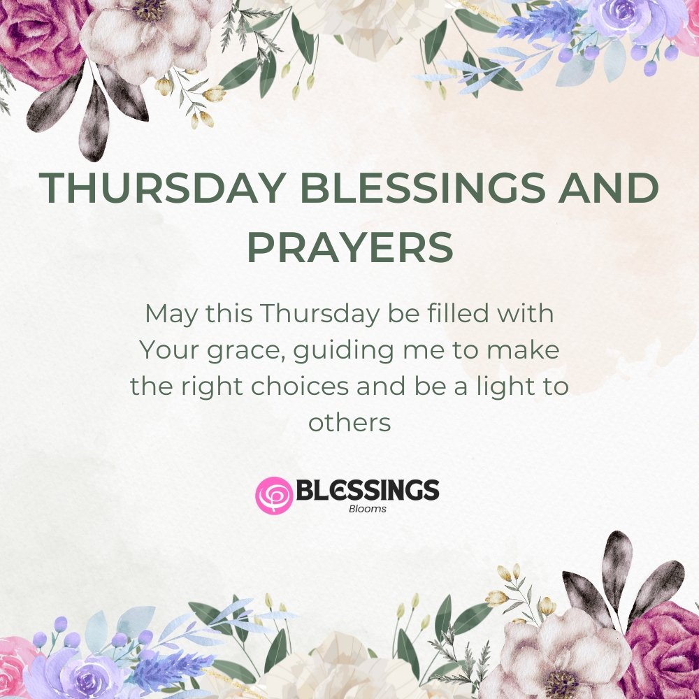 Thursday Blessings and Prayers