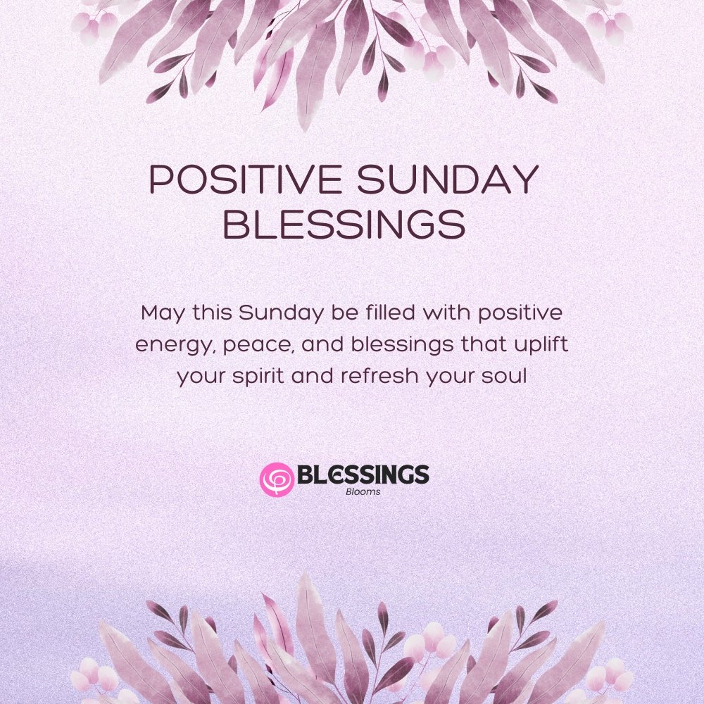 Positive Sunday Blessings