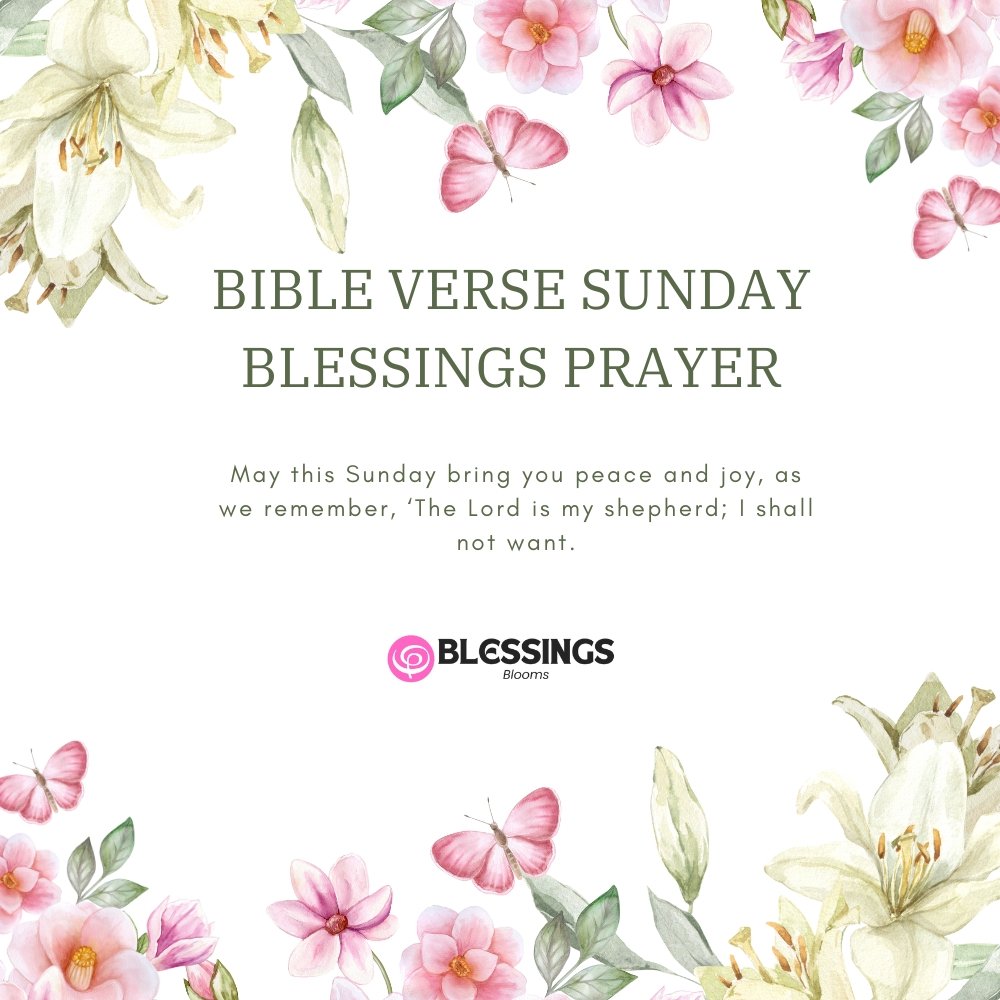 Bible Verse Sunday Blessings Prayer