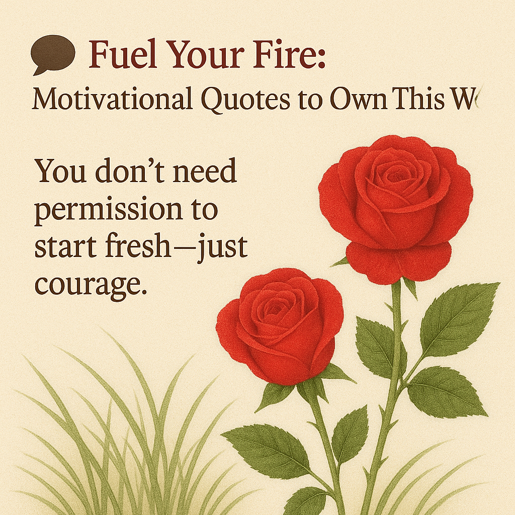 Fuel Your Fire Motivational Quotes to Own This Week