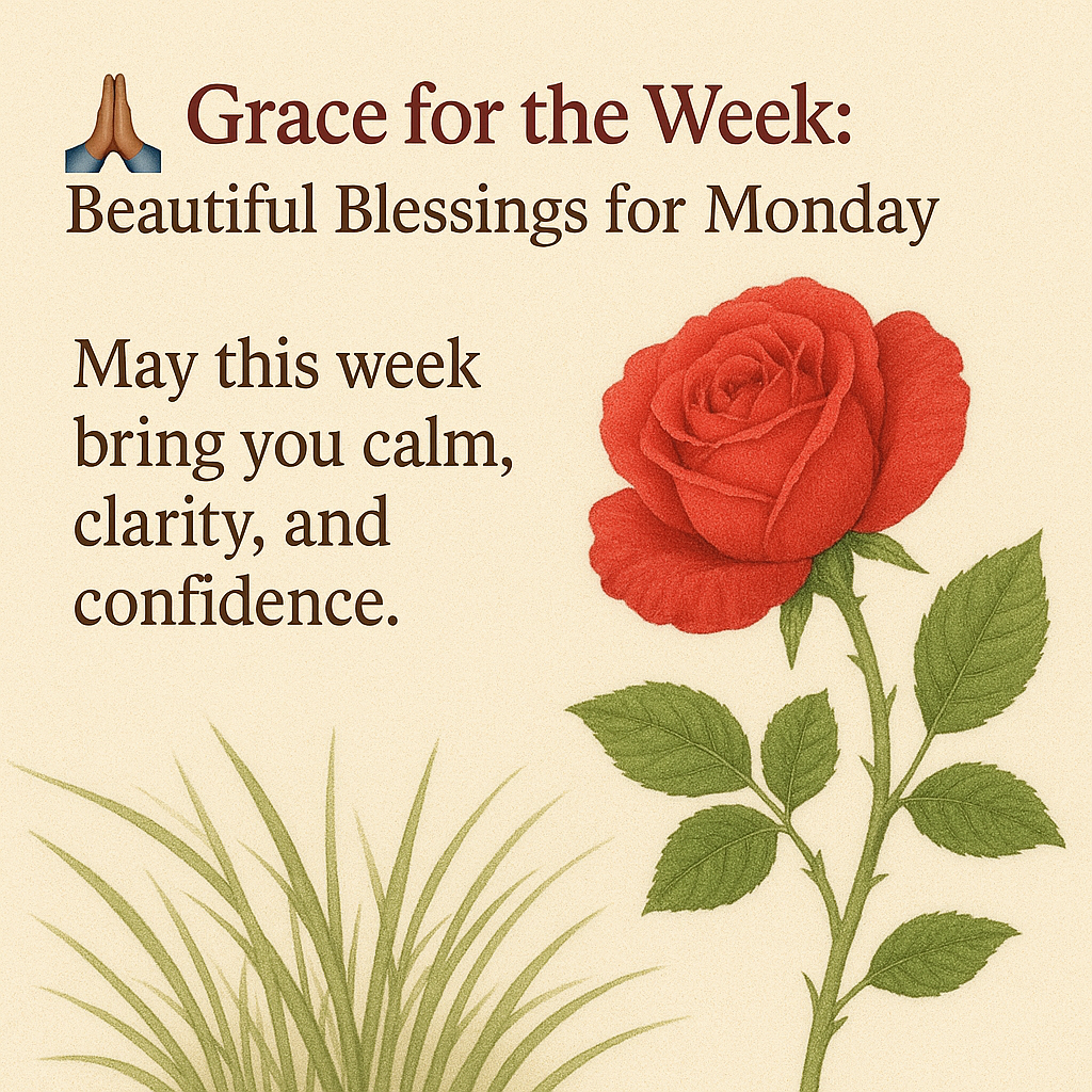 Grace for the Week Beautiful Blessings for Monday