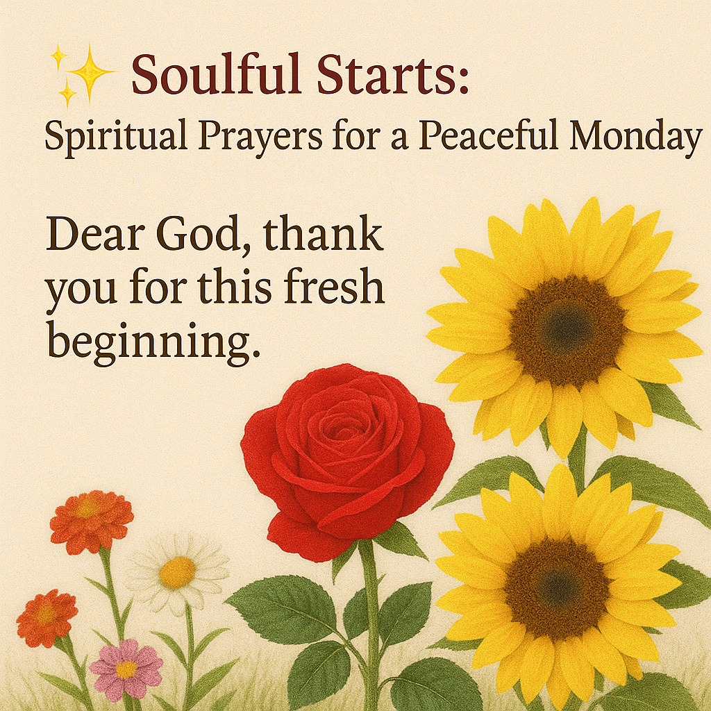 Soulful Starts Spiritual Prayers for a Peaceful Monday