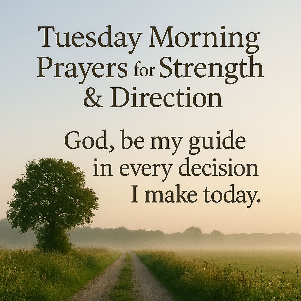 Tuesday Morning Prayers for Strength & Direction
