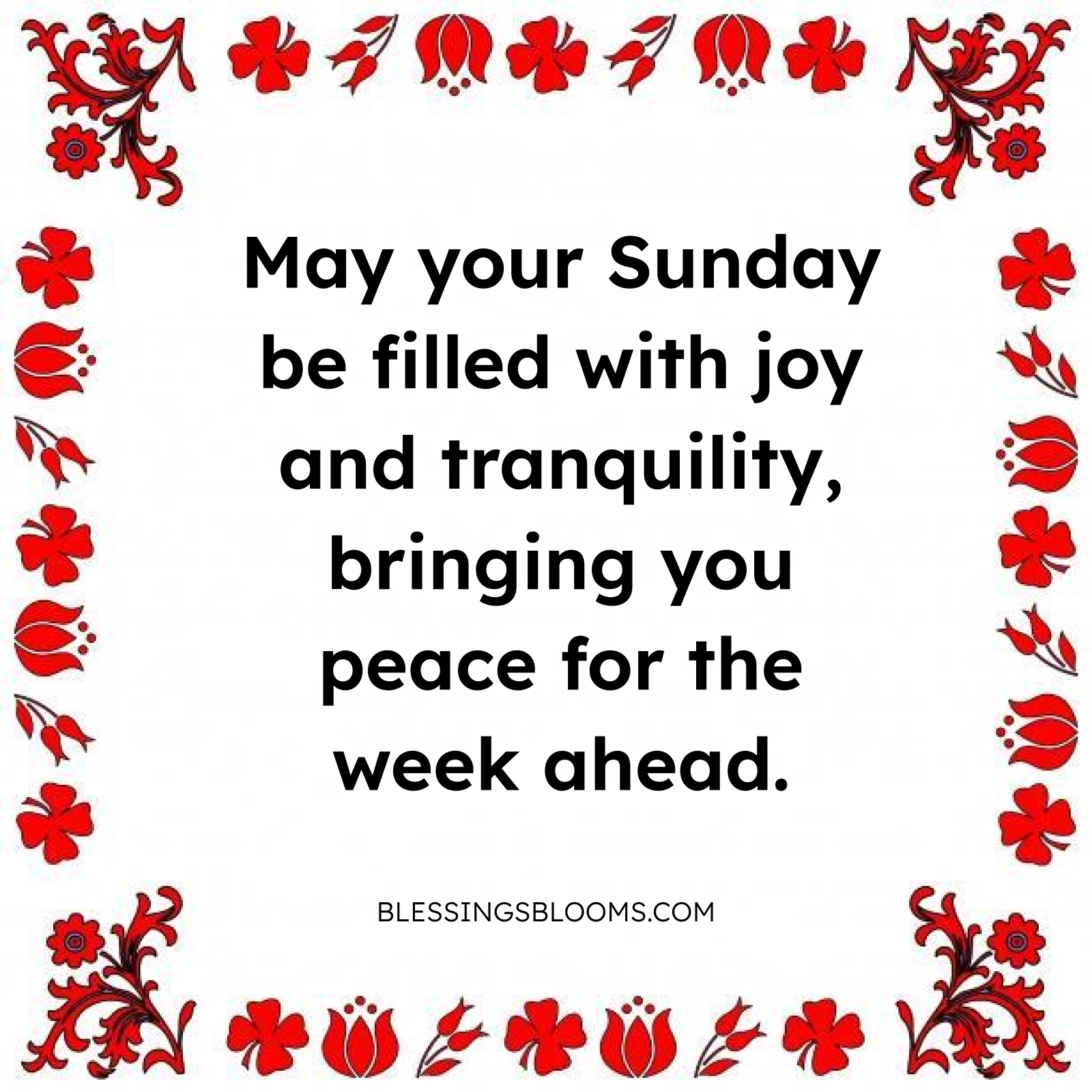 Good Sunday Morning Peace Blessing